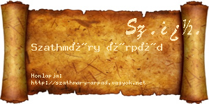 Szathmáry Árpád névjegykártya
