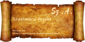 Szathmáry Árpád névjegykártya