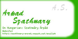 arpad szathmary business card