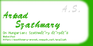 arpad szathmary business card